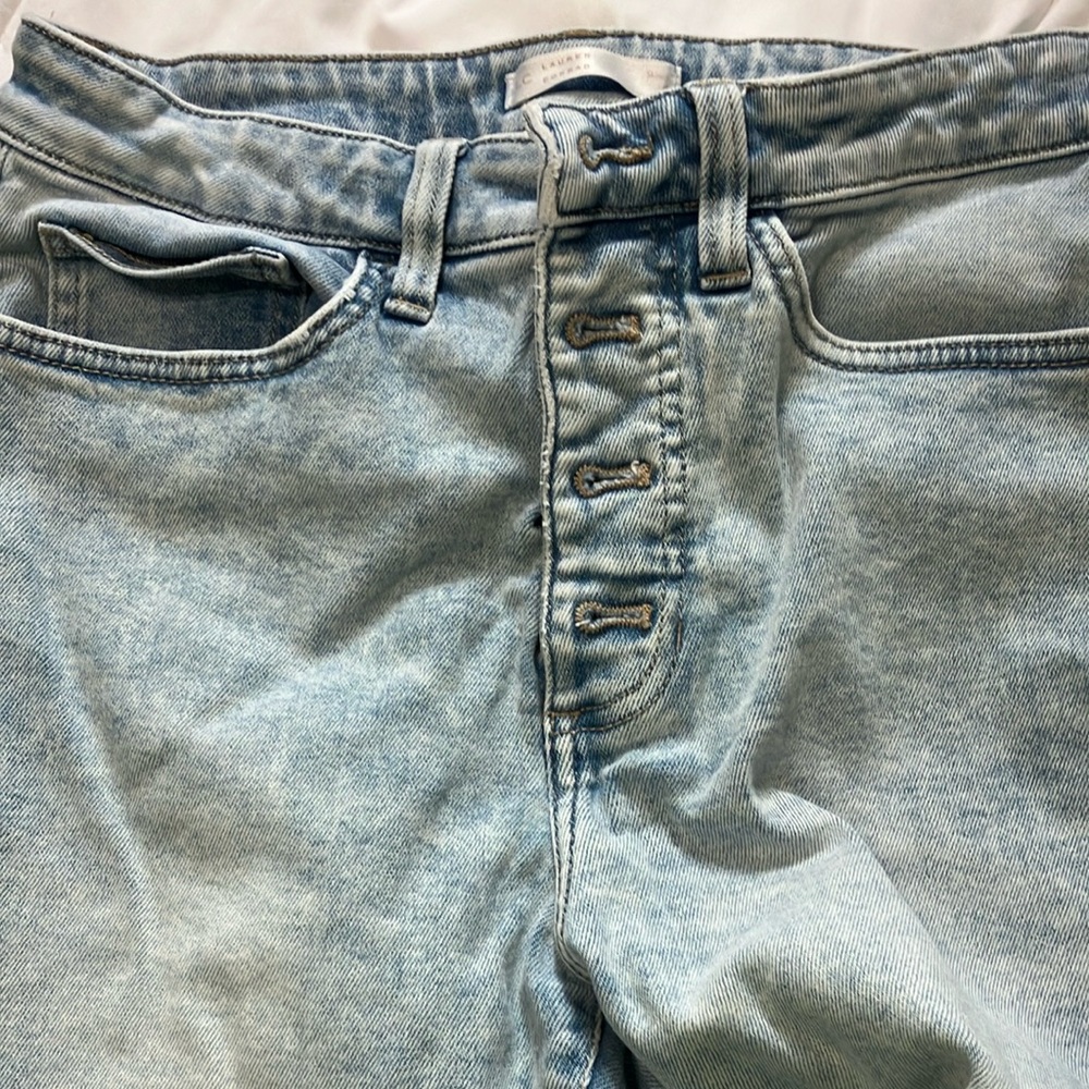 Light Blue Button-Fly Jeans